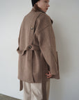 【予約販売】11月中旬発送-Back button stand shaggy coat