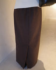 Wool soft long skirt