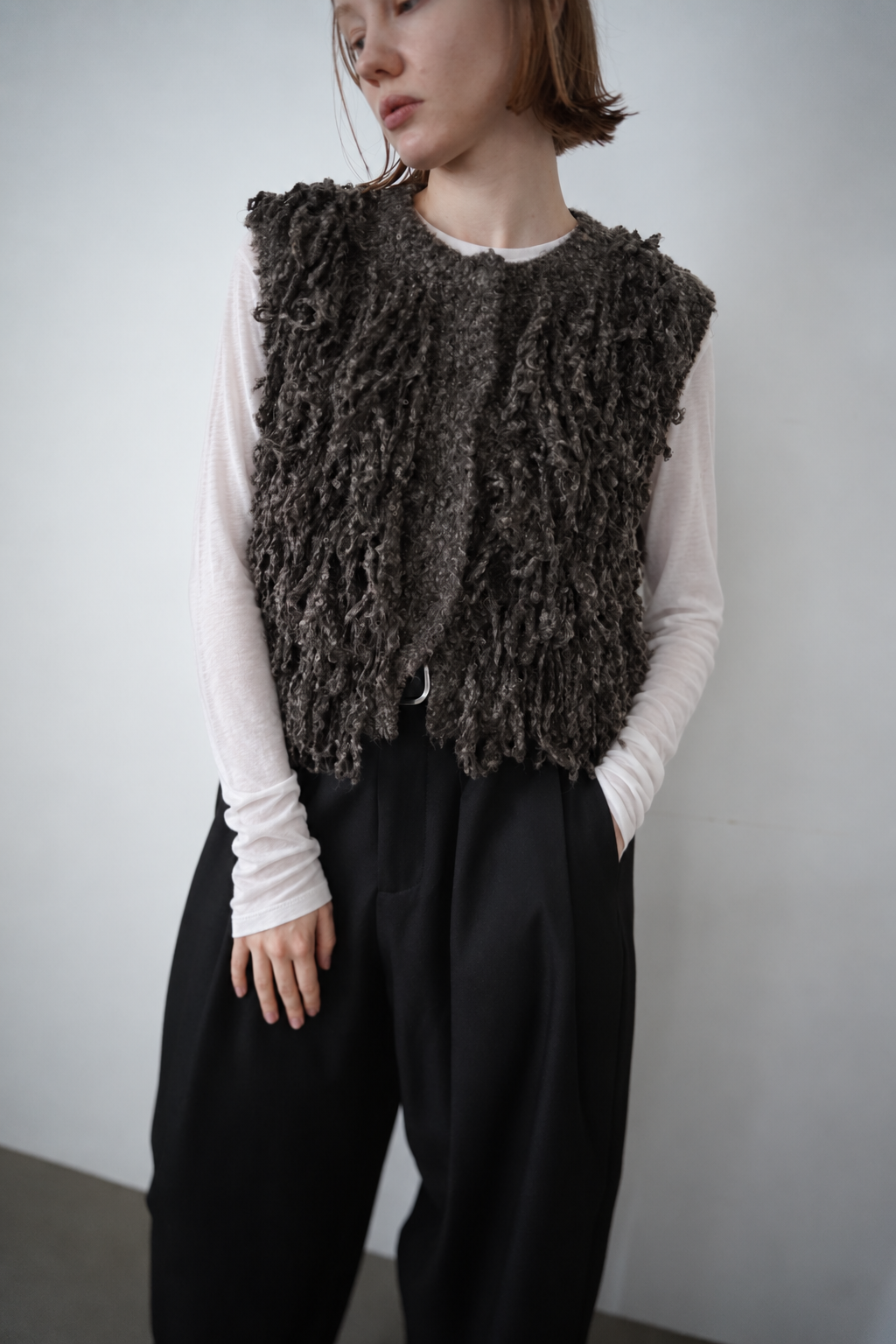 Boucle fringe vest