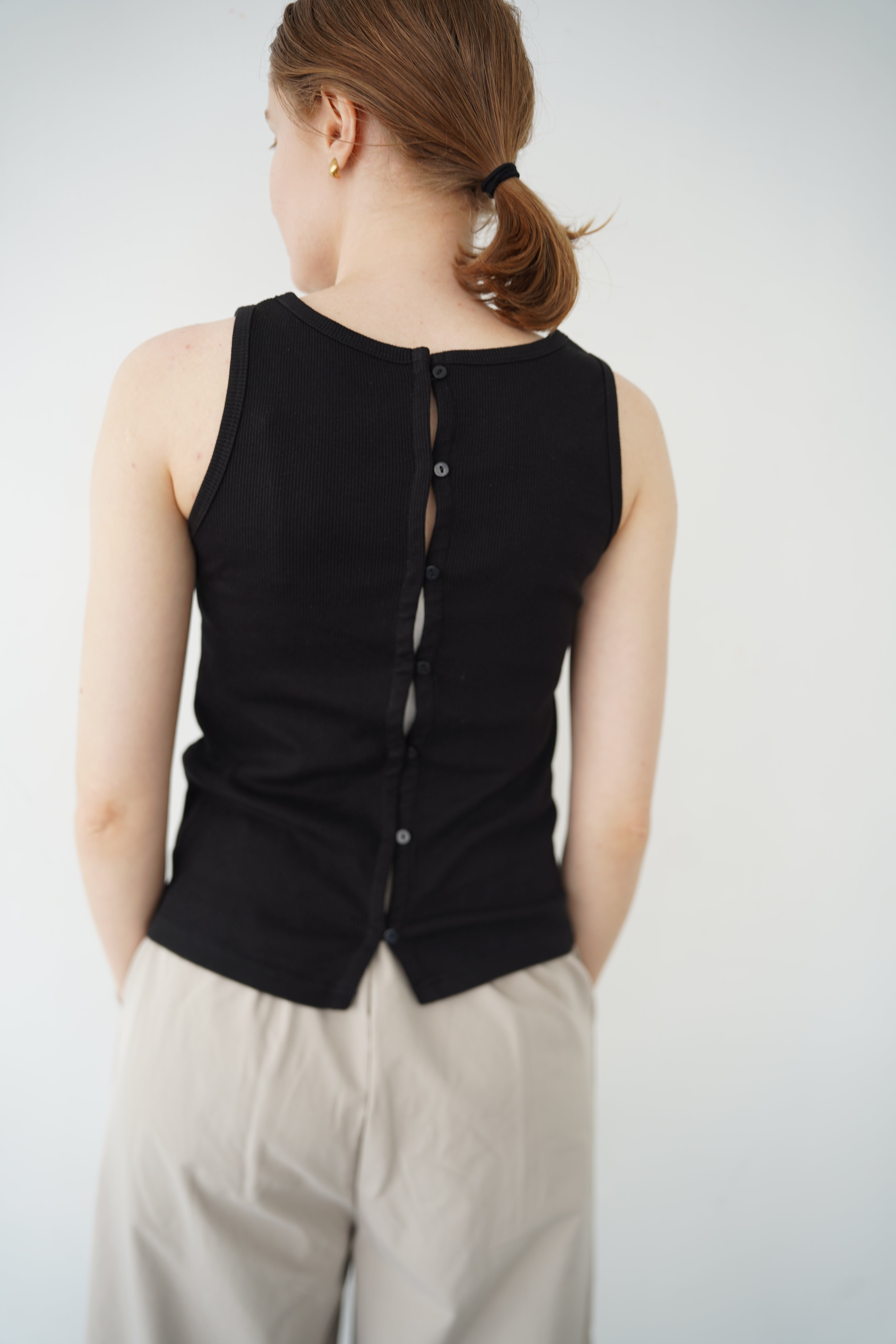 2WAY button tank top