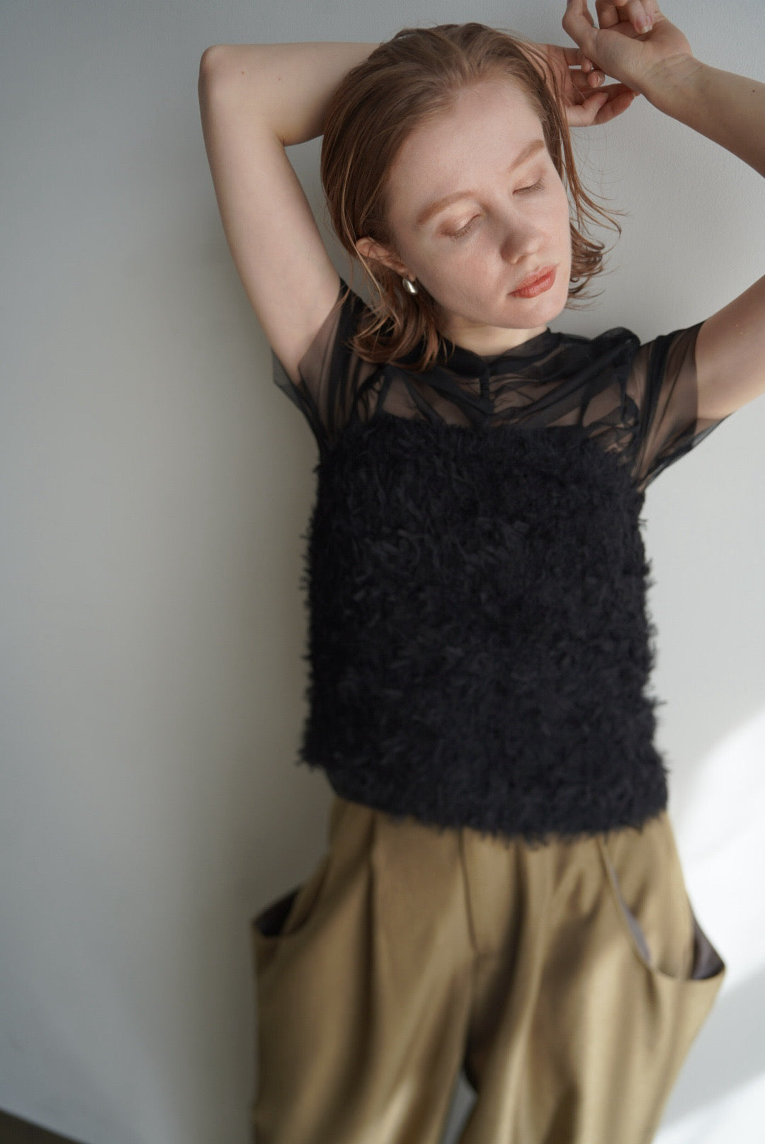 Tulle shirring Tshirts