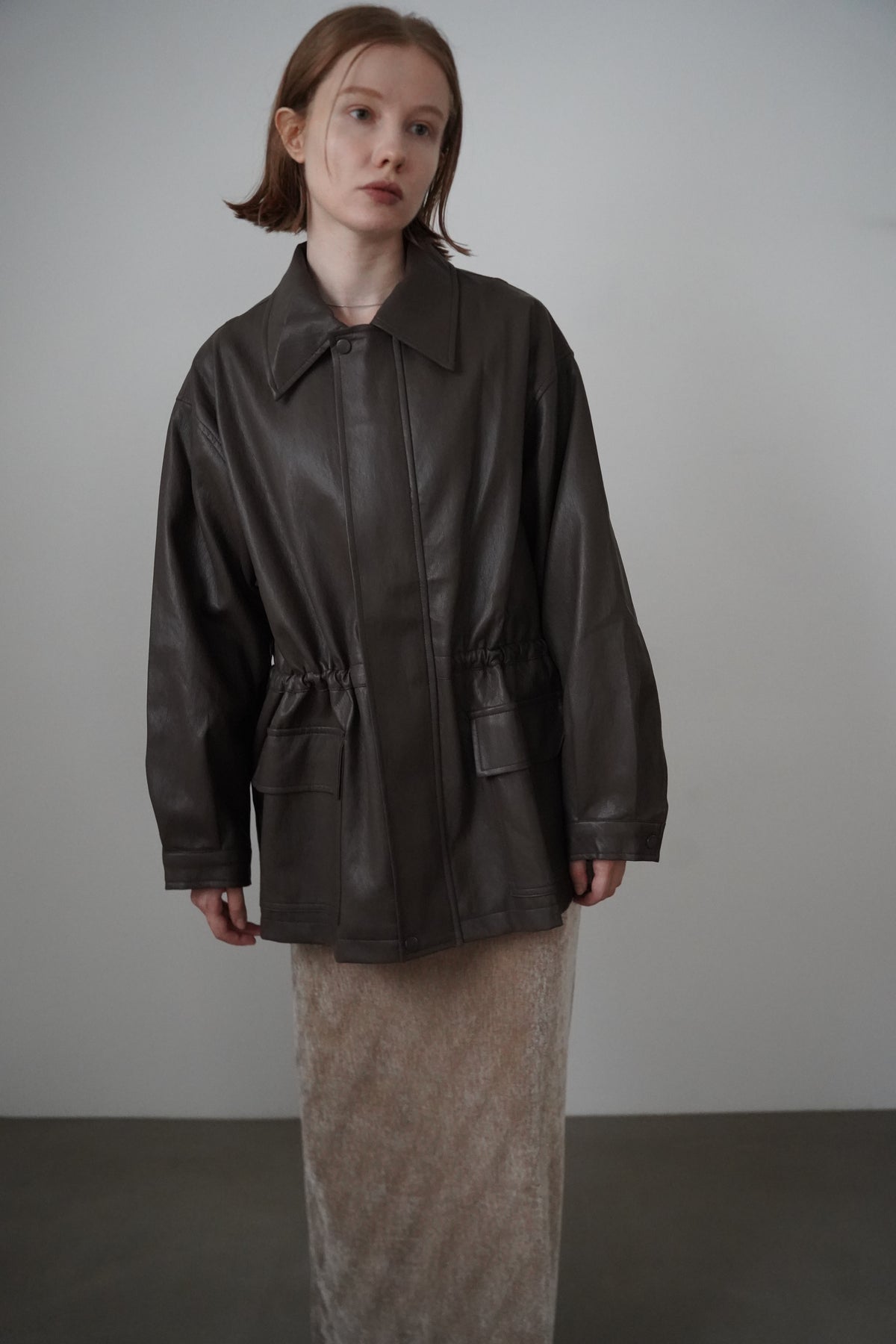 String leather jacket