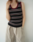 Bi-color boarder tank top