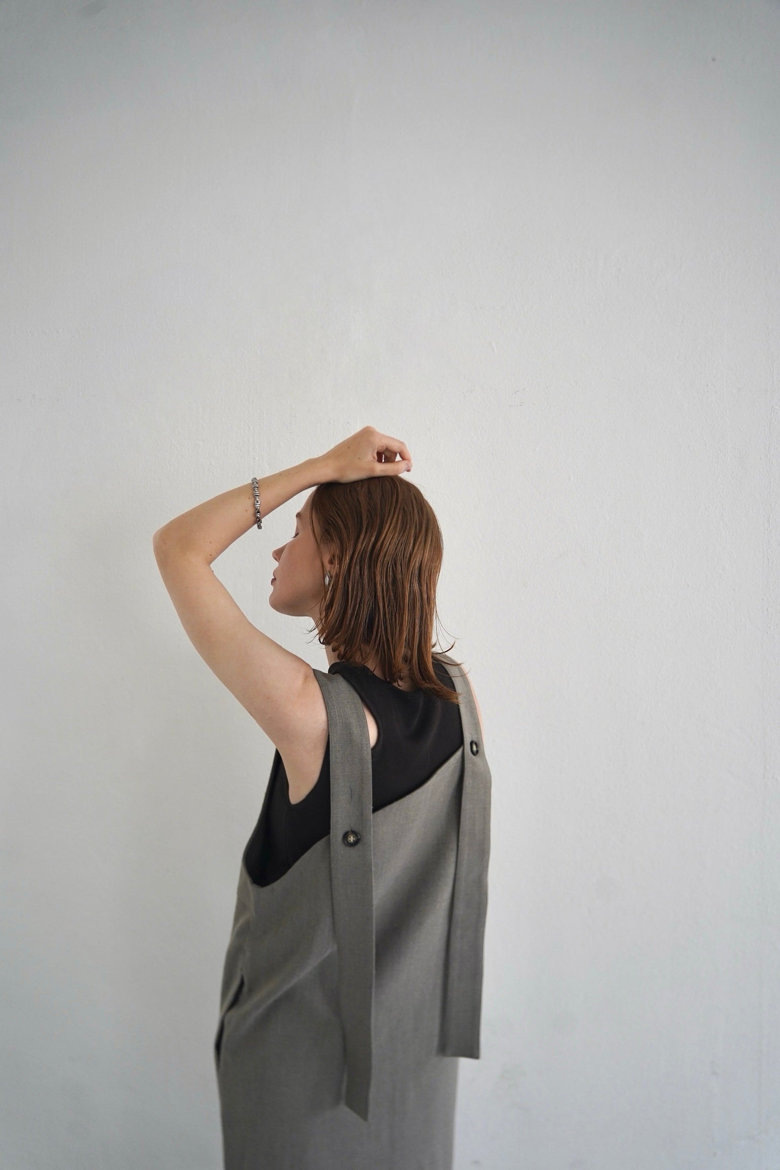 【7/8-再入荷】２Way tuck slit one-piece