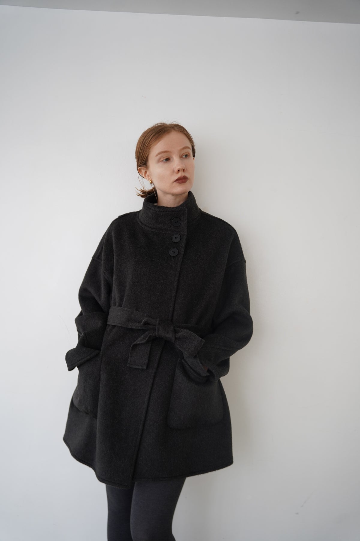 【予約販売】11月中旬発送-Back button stand shaggy coat