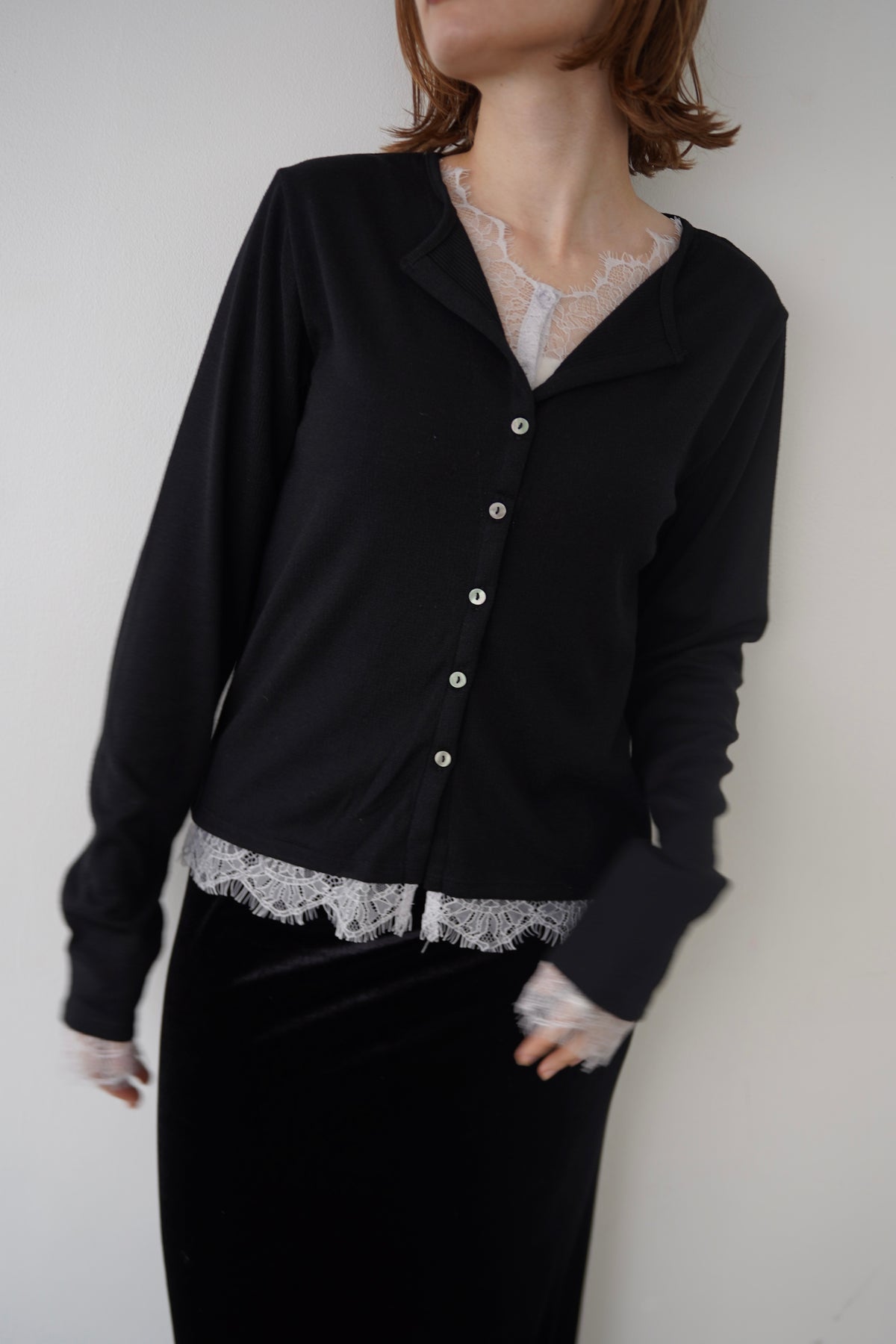 Cut lib race docking cardigan