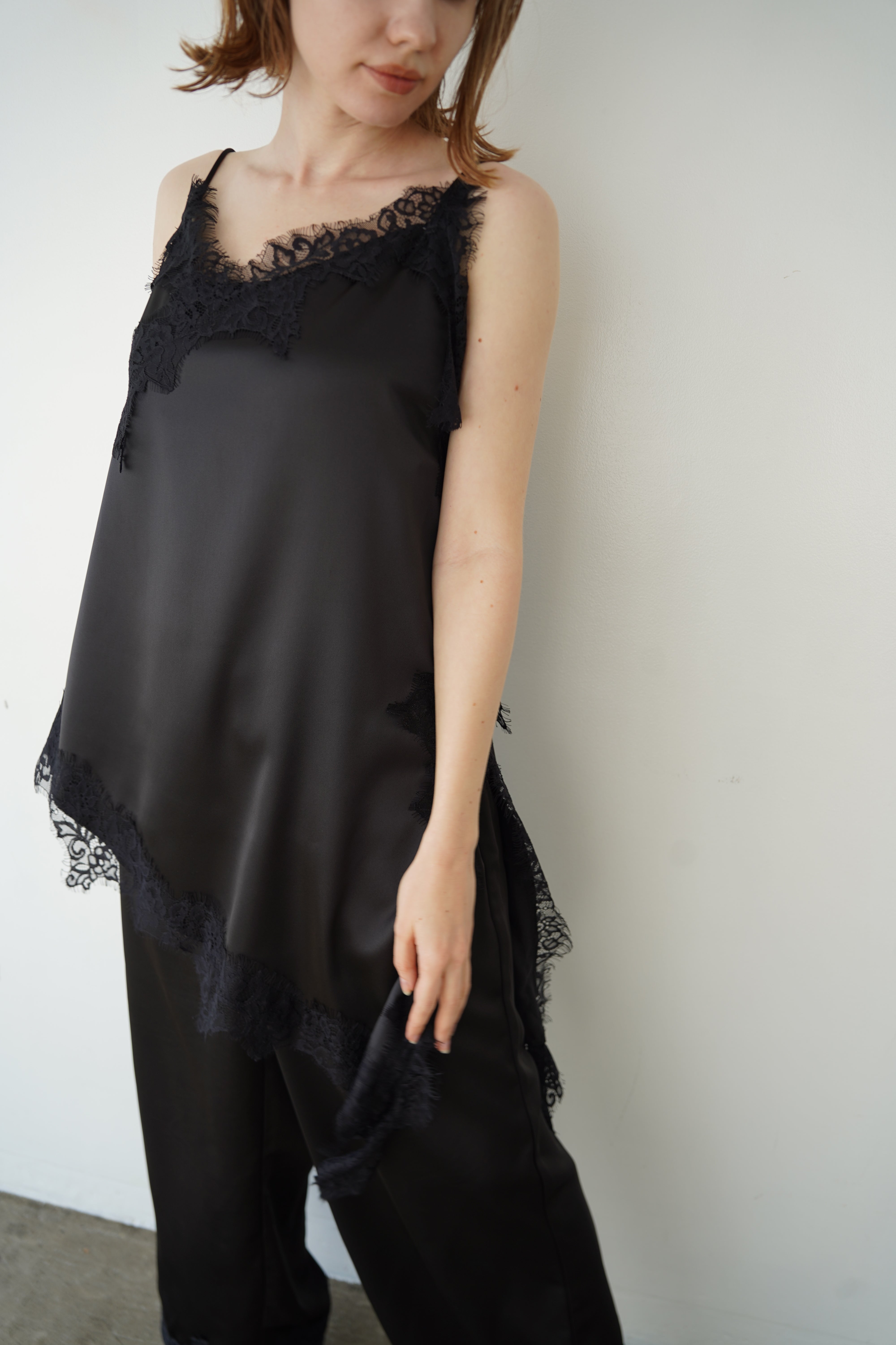Sier race satin camisole