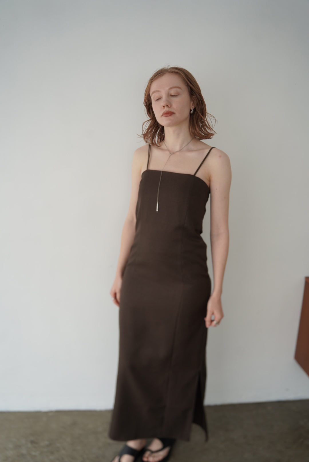 Twill camisole one-piece