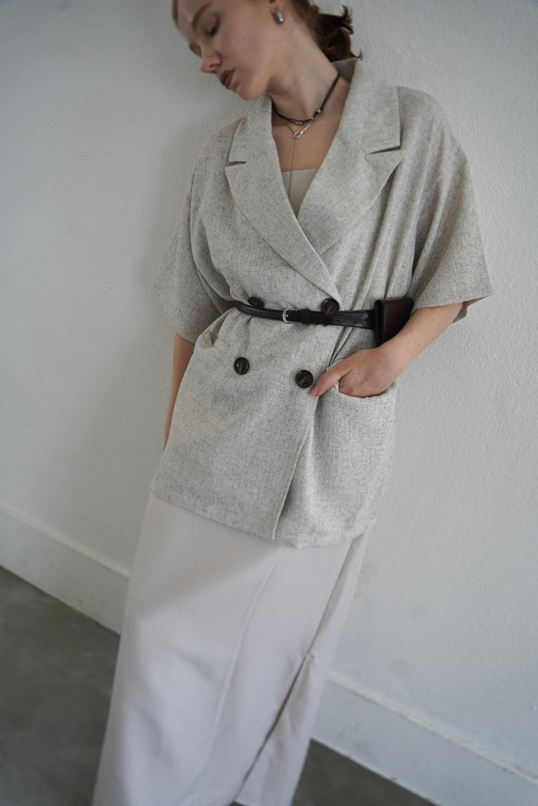 Summer tweed half sleeve JK