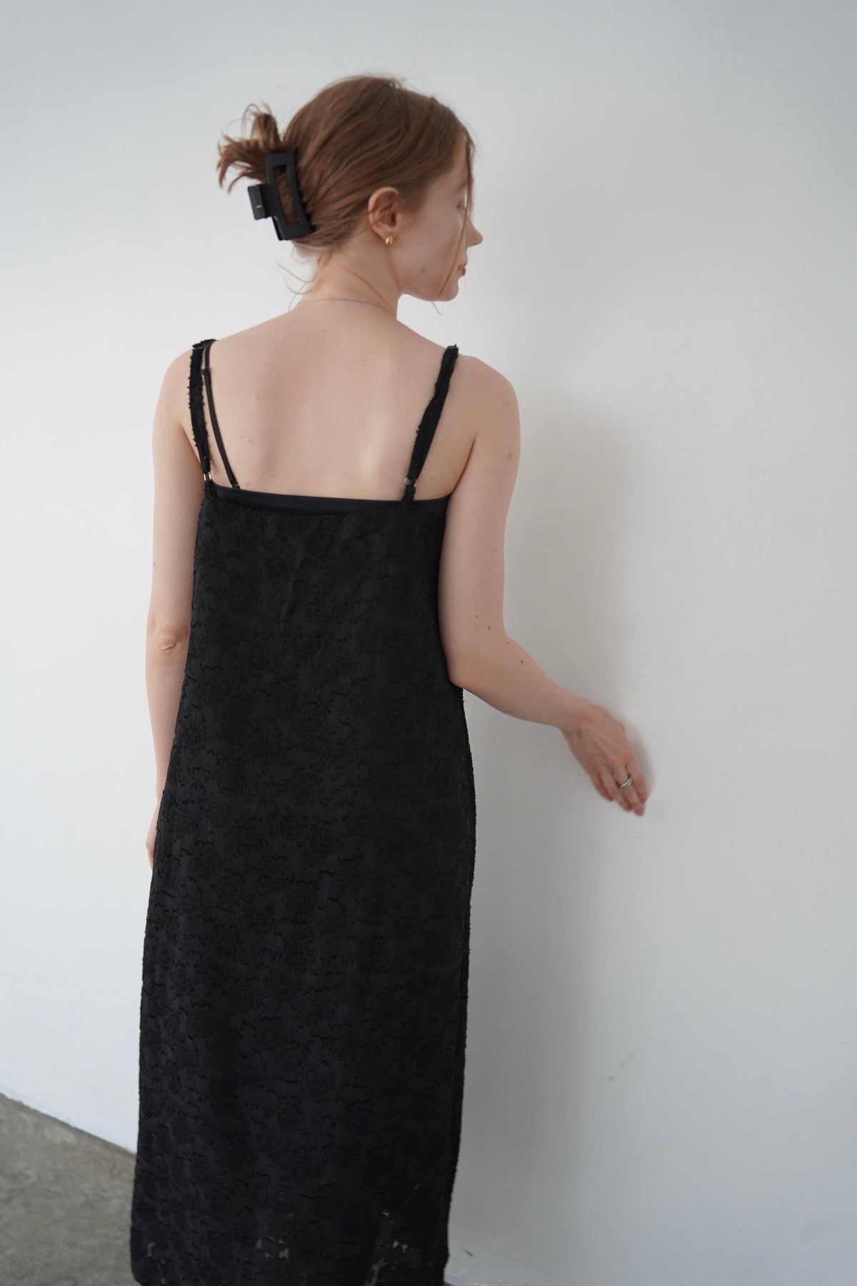 Jacquard camisole one-piece