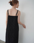Jacquard camisole one-piece