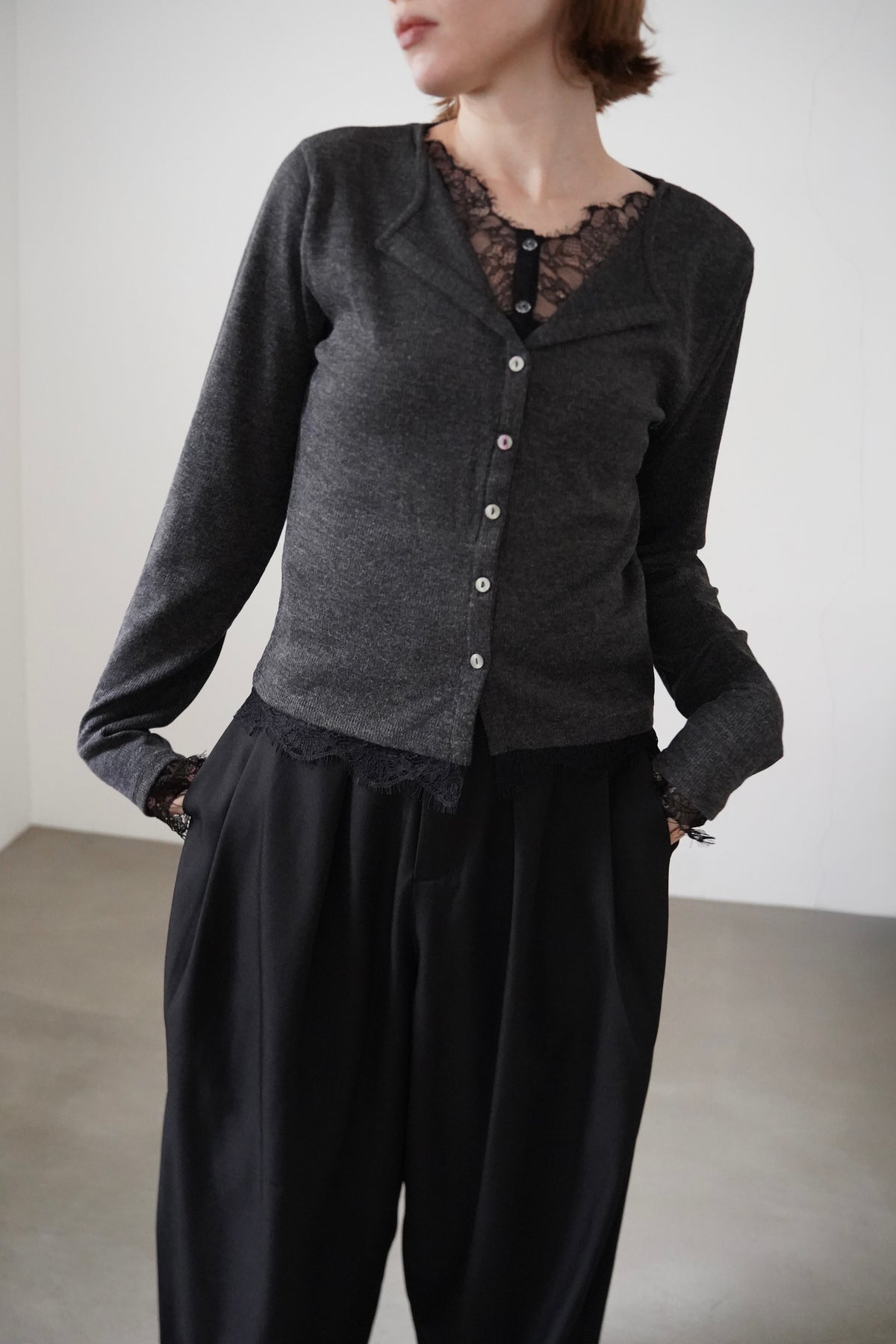 Cut lib race docking cardigan