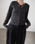 Cut lib race docking cardigan