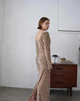 Velours back open one-piece