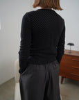 Dot frill cardigan
