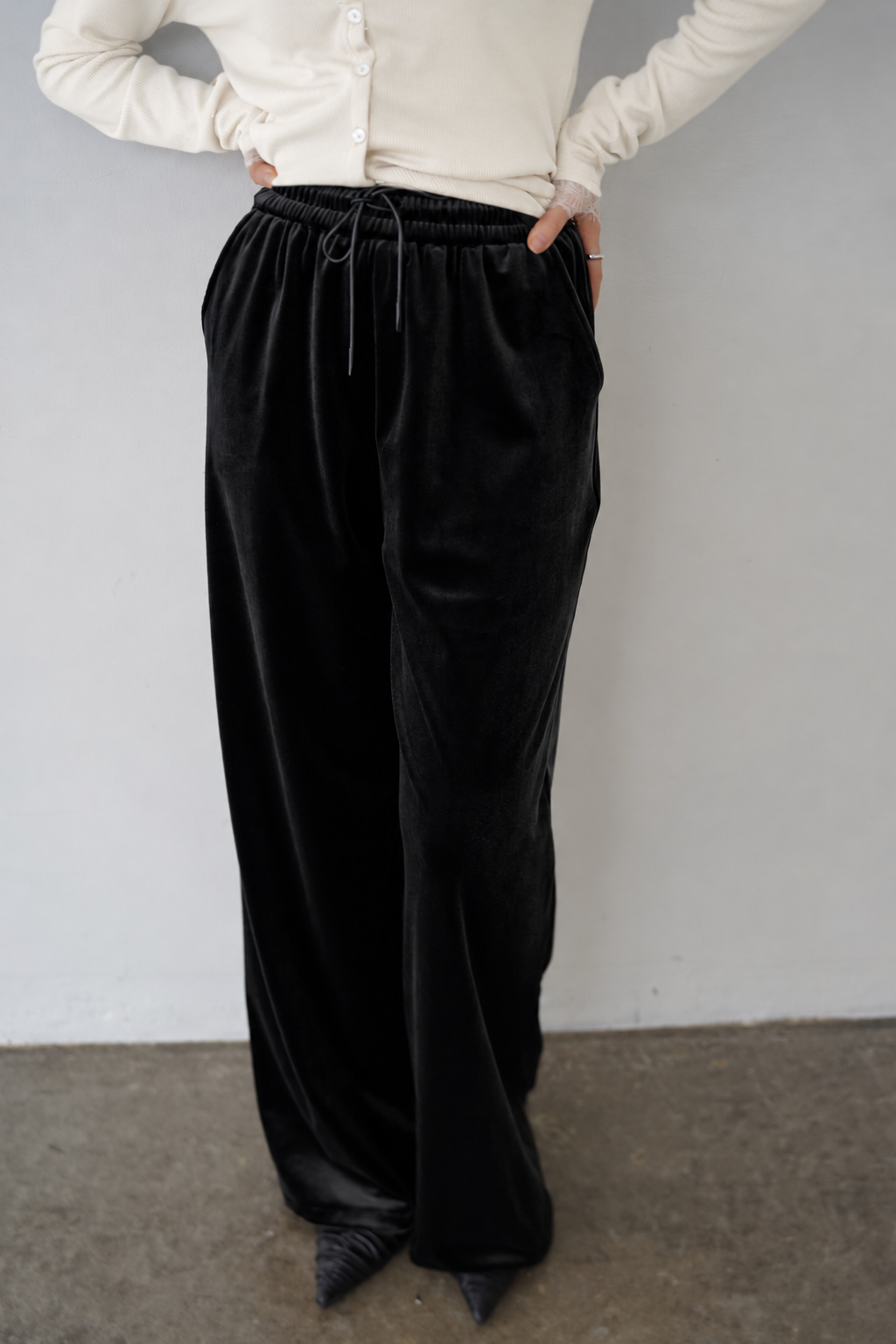 Velour Wide Leg Pants
