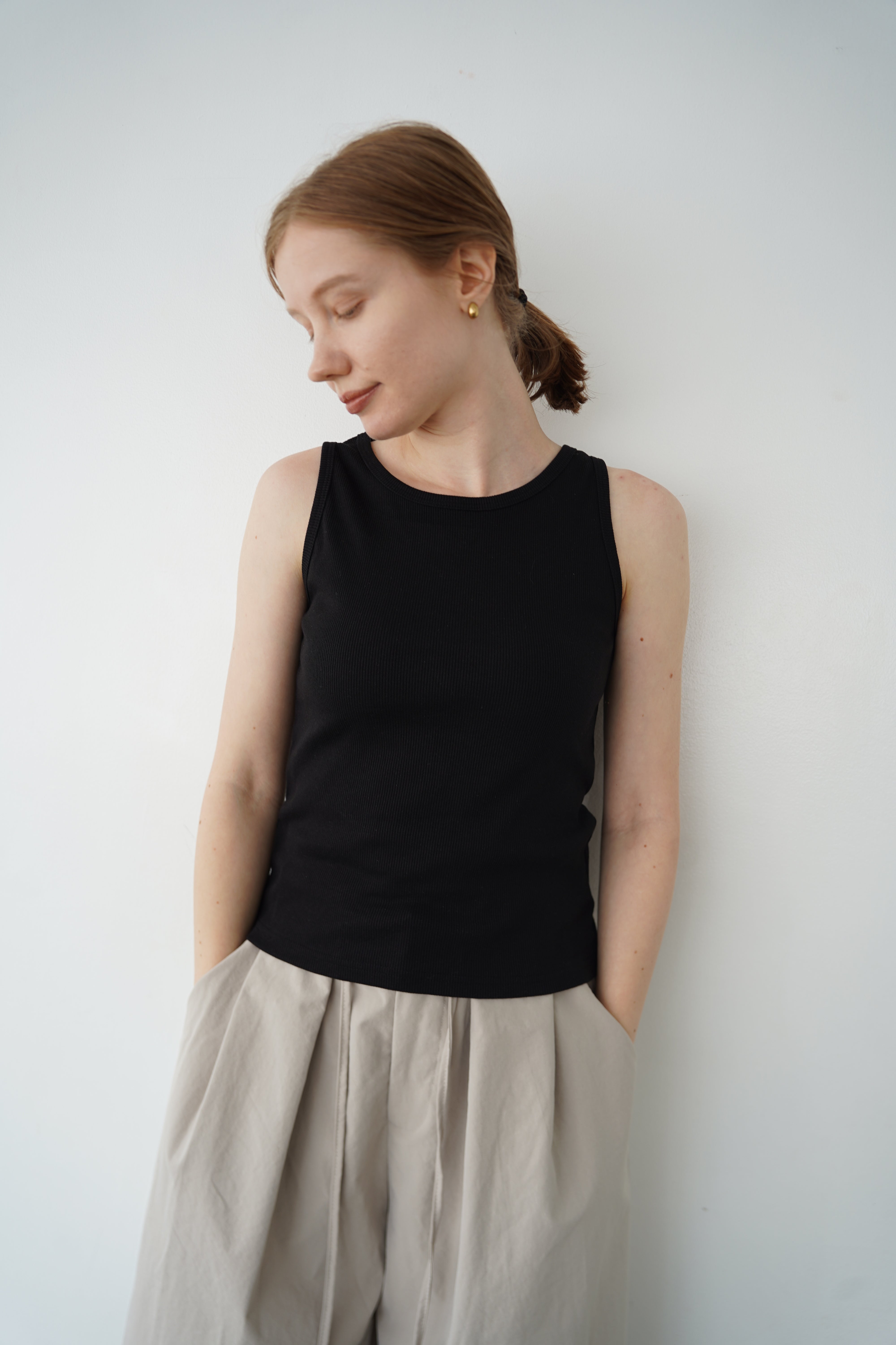 2WAY button tank top