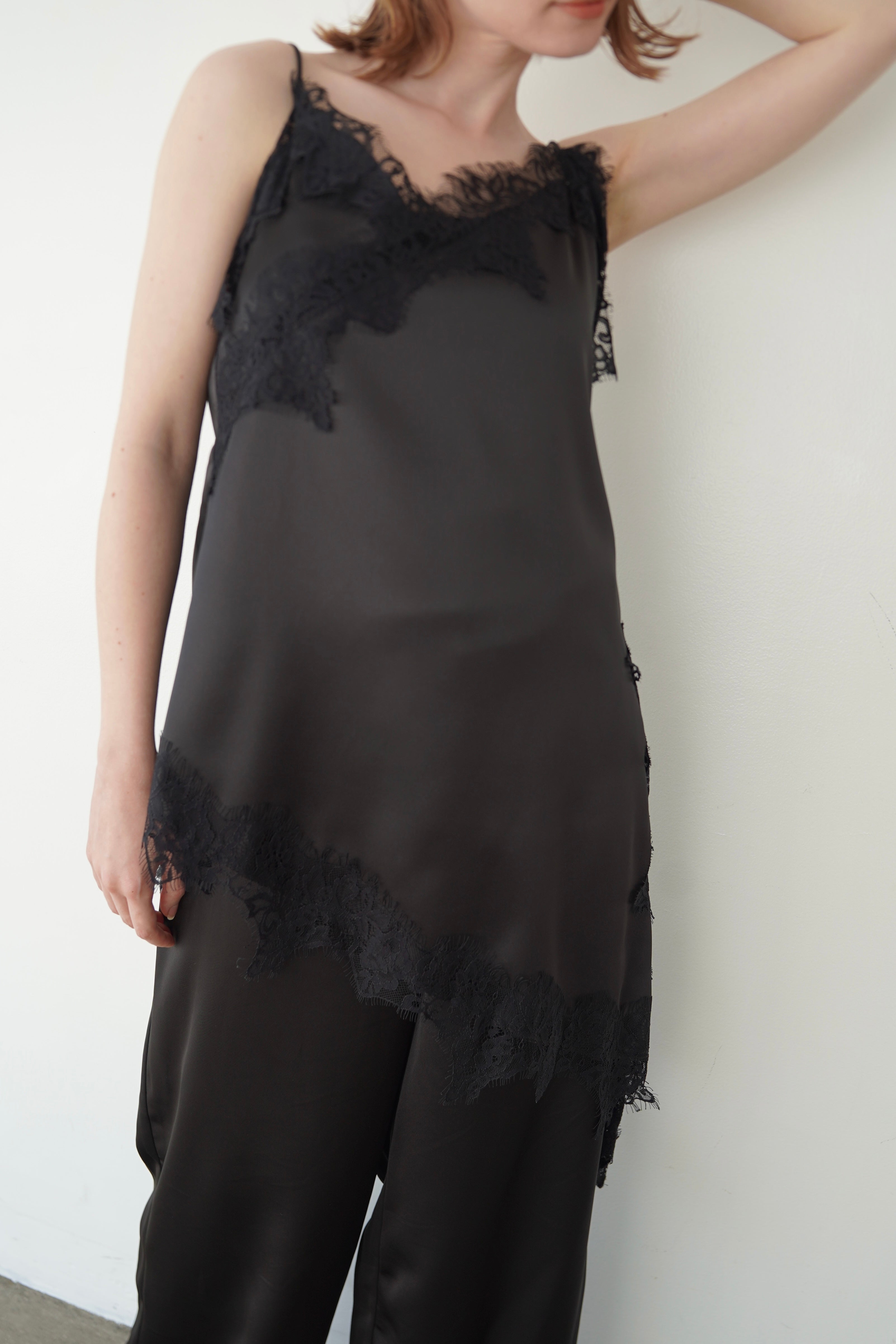 Sier race satin camisole