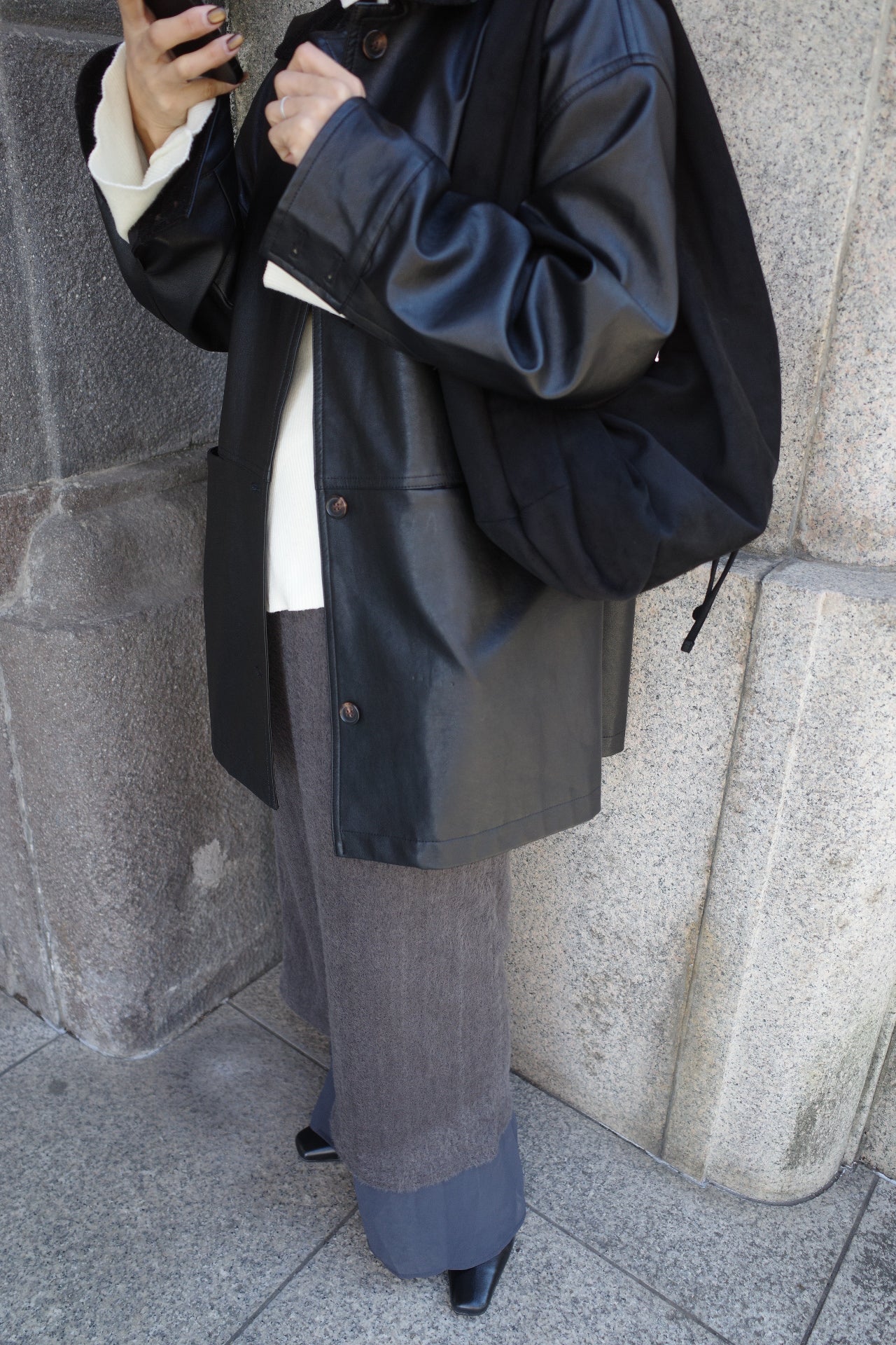 Alpaca layered skirt