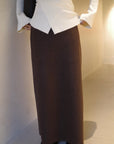 Wool soft long skirt