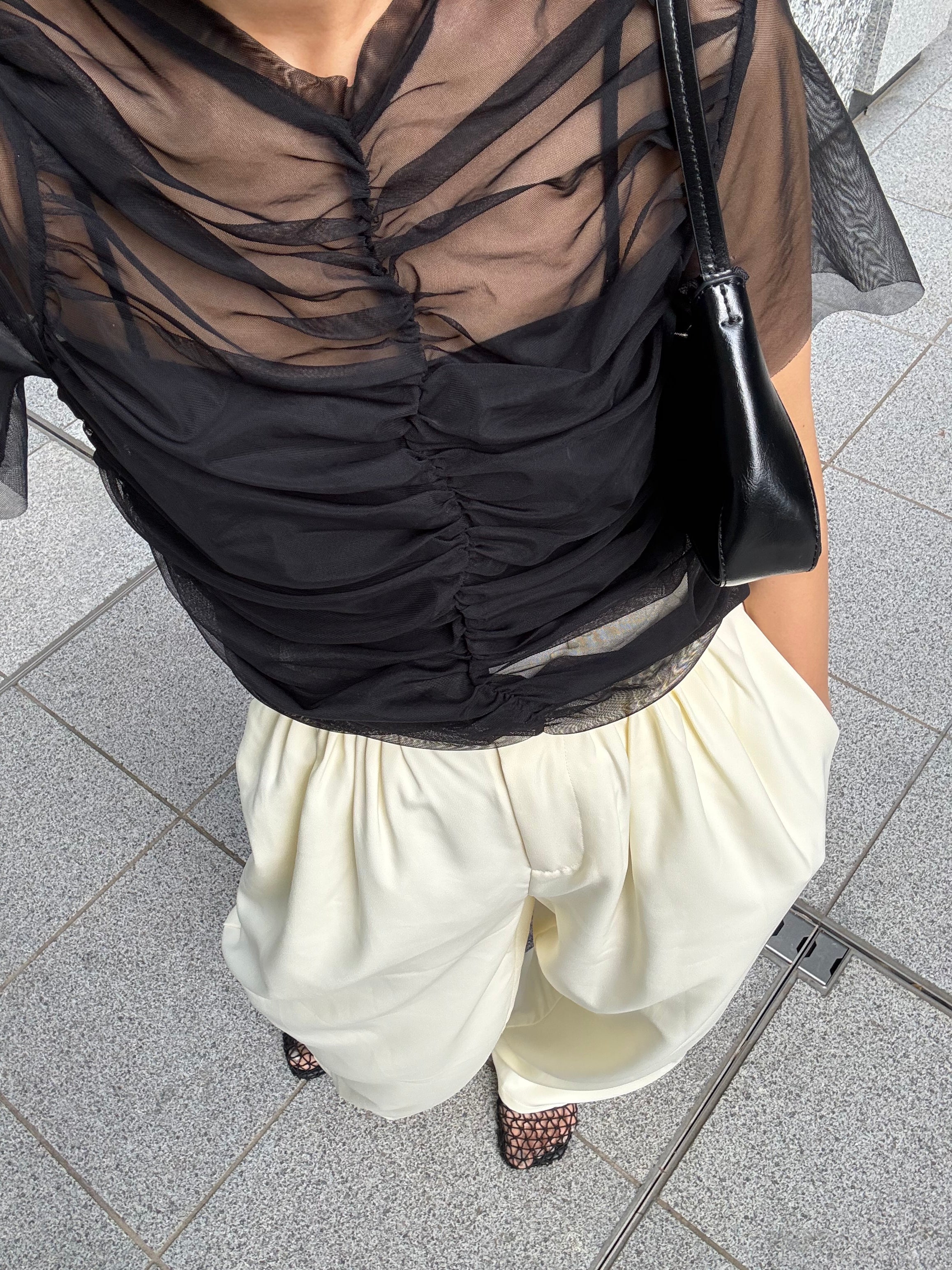 Tulle shirring Tshirts