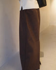 Wool soft long skirt