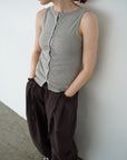 2WAY button tank top
