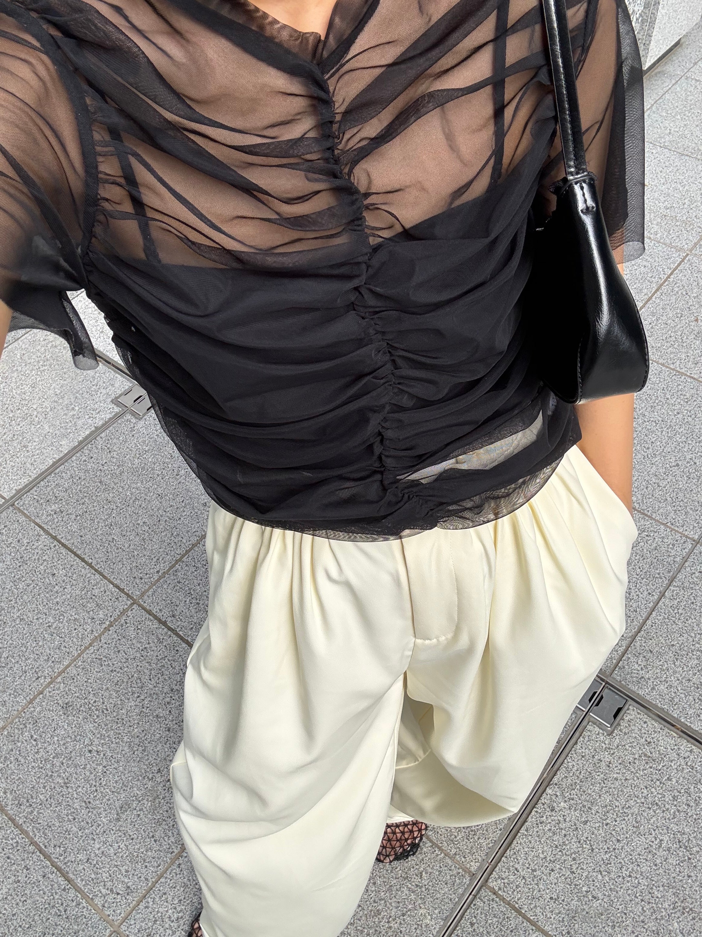 Tulle shirring Tshirts