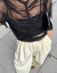 Tulle shirring Tshirts