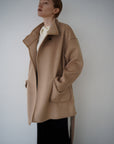 【予約販売】11月中旬発送-Back button stand shaggy coat