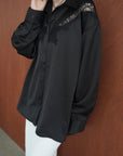 Satin race over shirt
