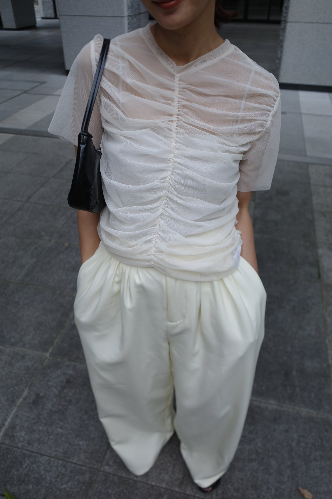Tulle shirring Tshirts