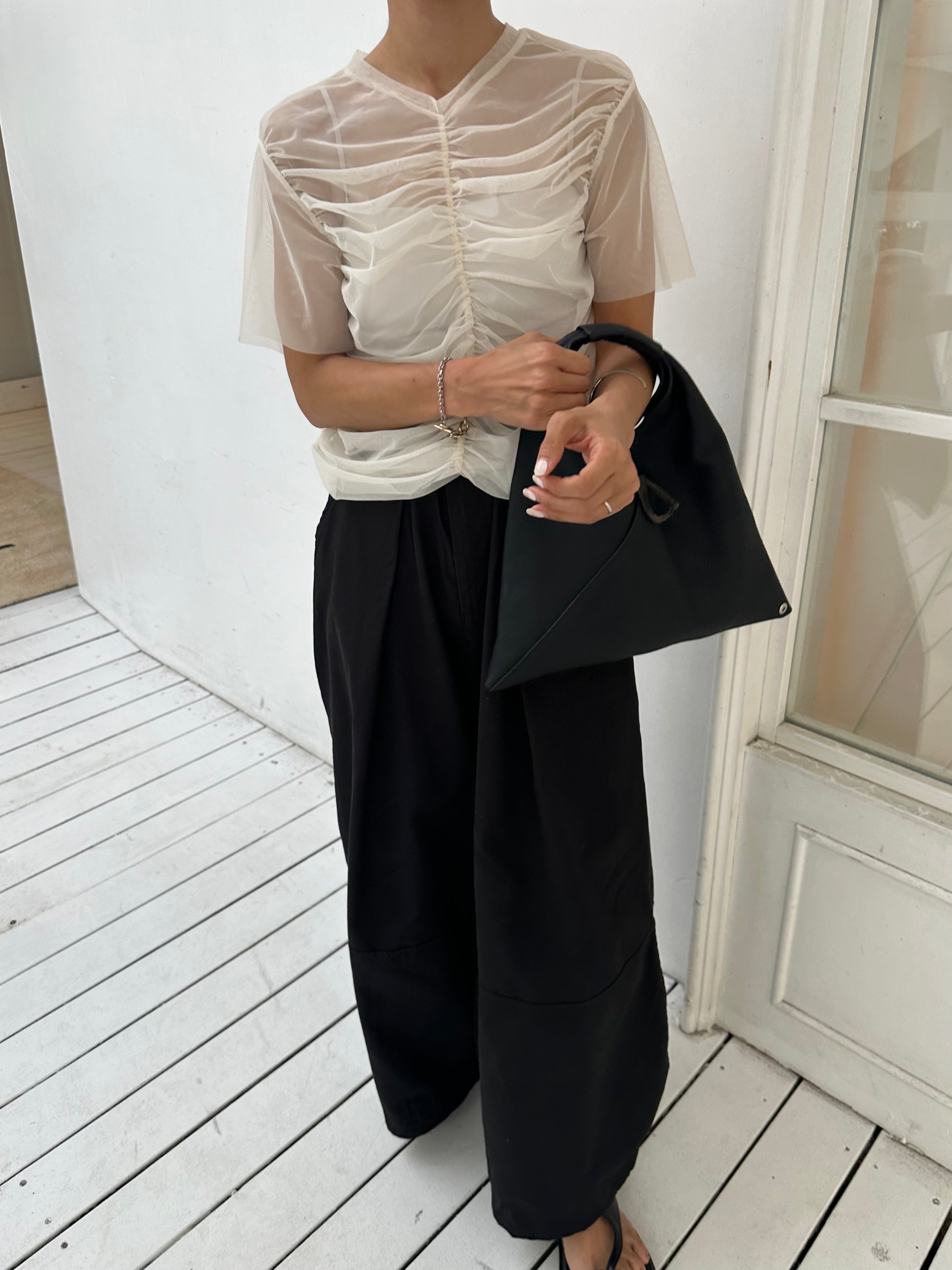 Tulle shirring Tshirts