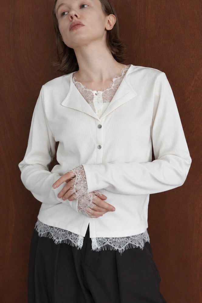 Cut lib race docking cardigan