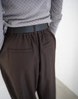 Twill tuck cocoon pants