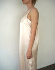 Race satin camisole one-piece