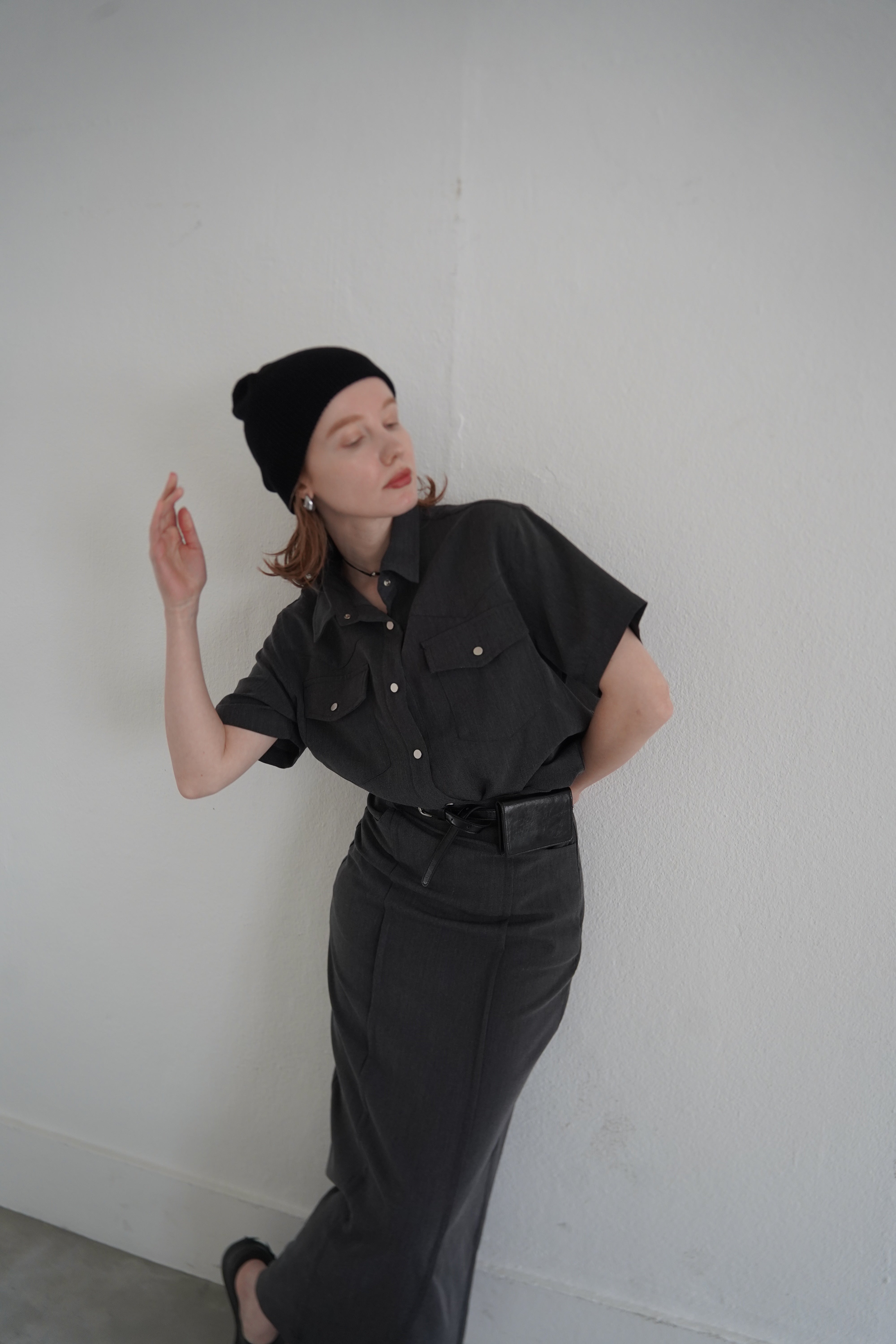 トップス welinoa LAYERED LIB HALF SLEEVE TOPS Tops – WELINOA