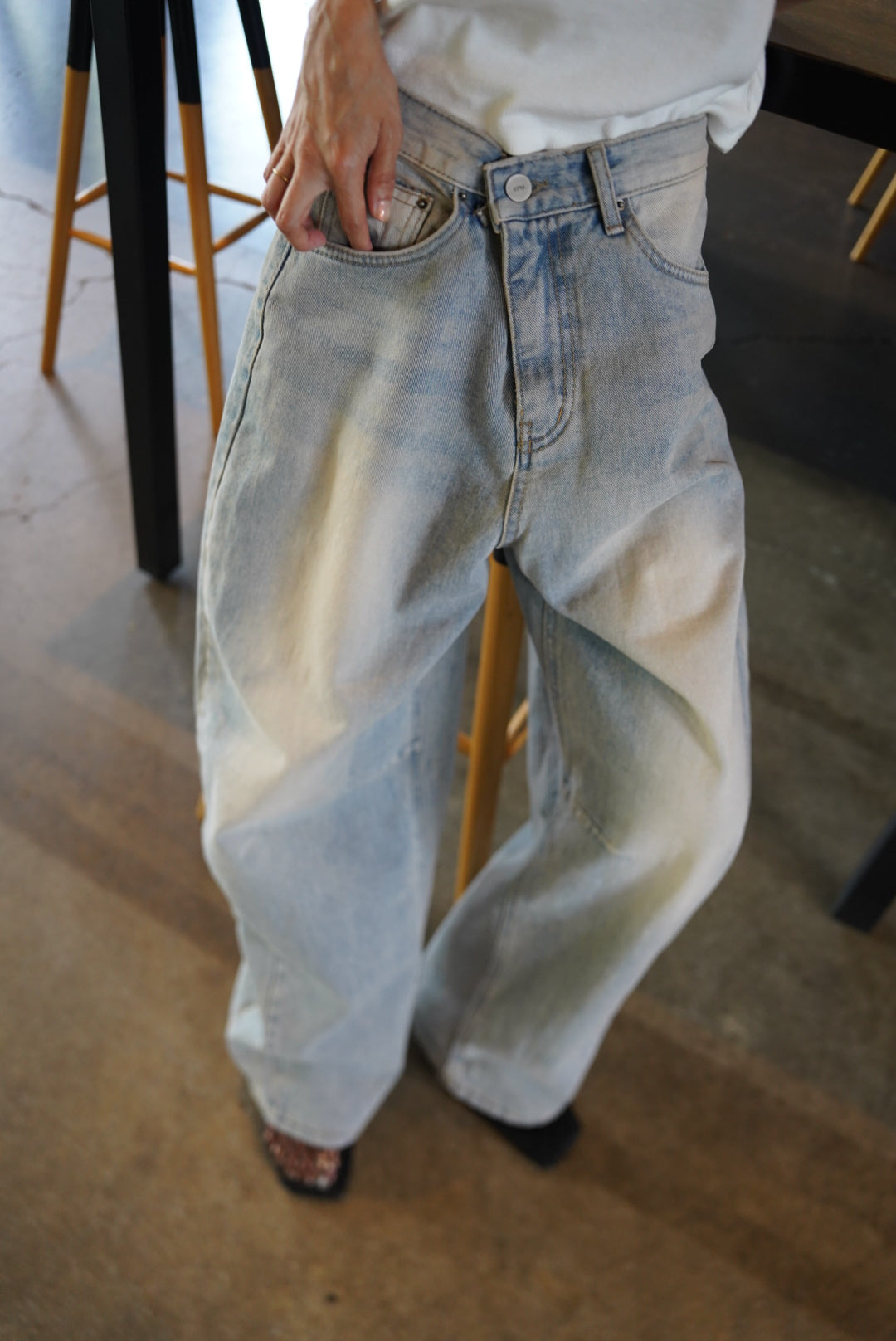 Balloon denim pant