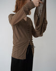 Sheer bustier cardigan