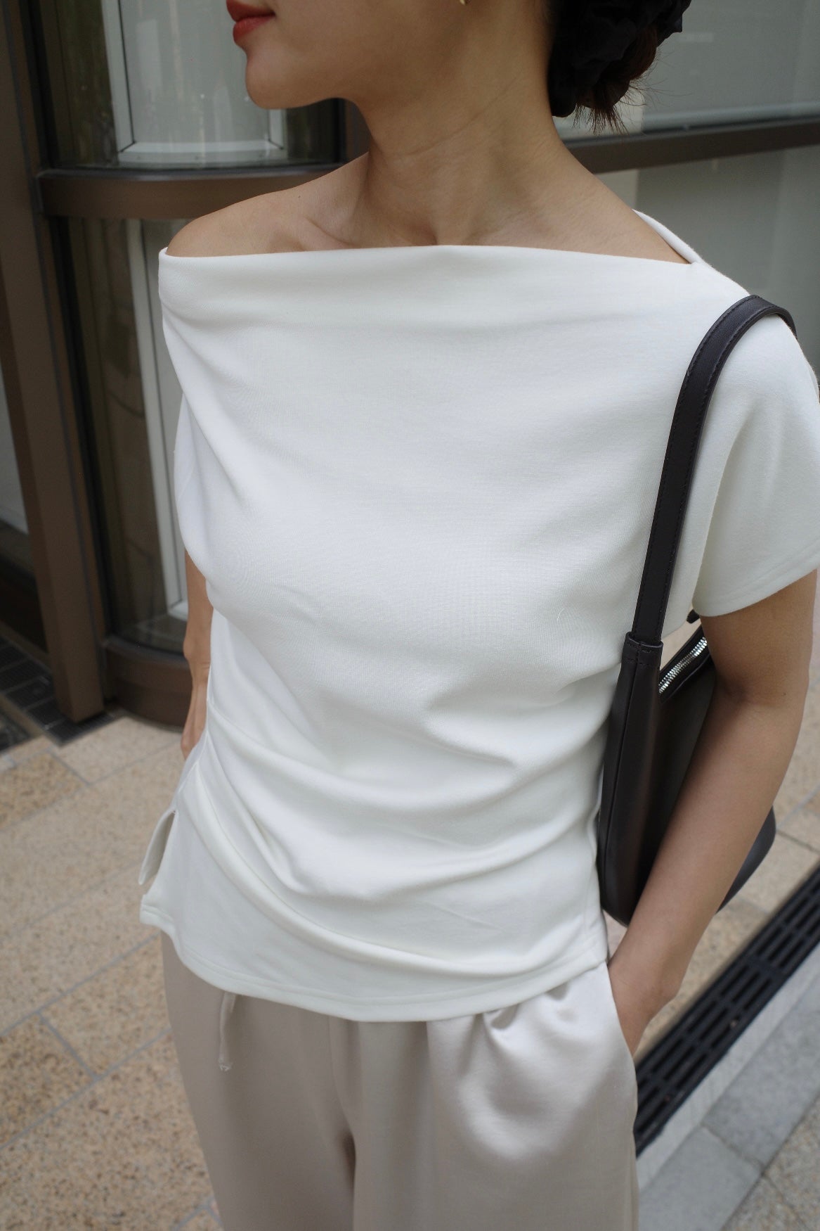 【7月上旬-発送】Unbalance tuck top