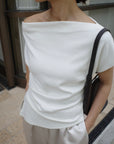 【7月上旬-発送】Unbalance tuck top