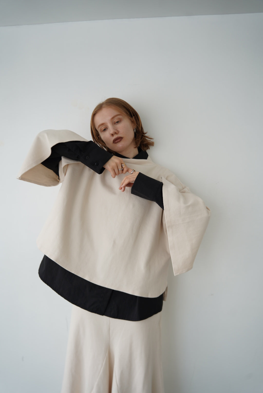 Bottle neck  poncho tops