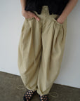 Pocket frill parachute pants