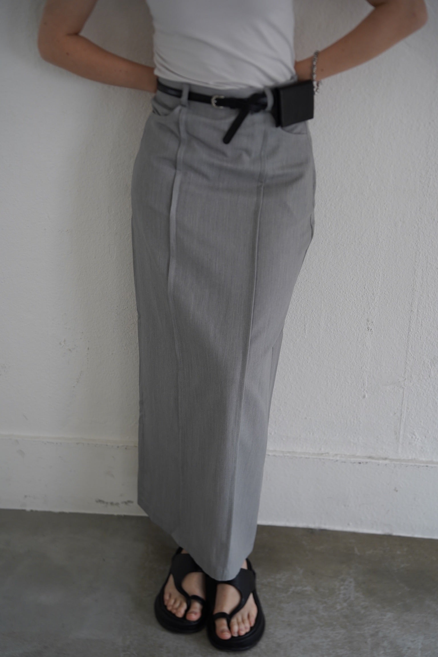 Switching  long skirt