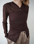 Sheer bustier cardigan