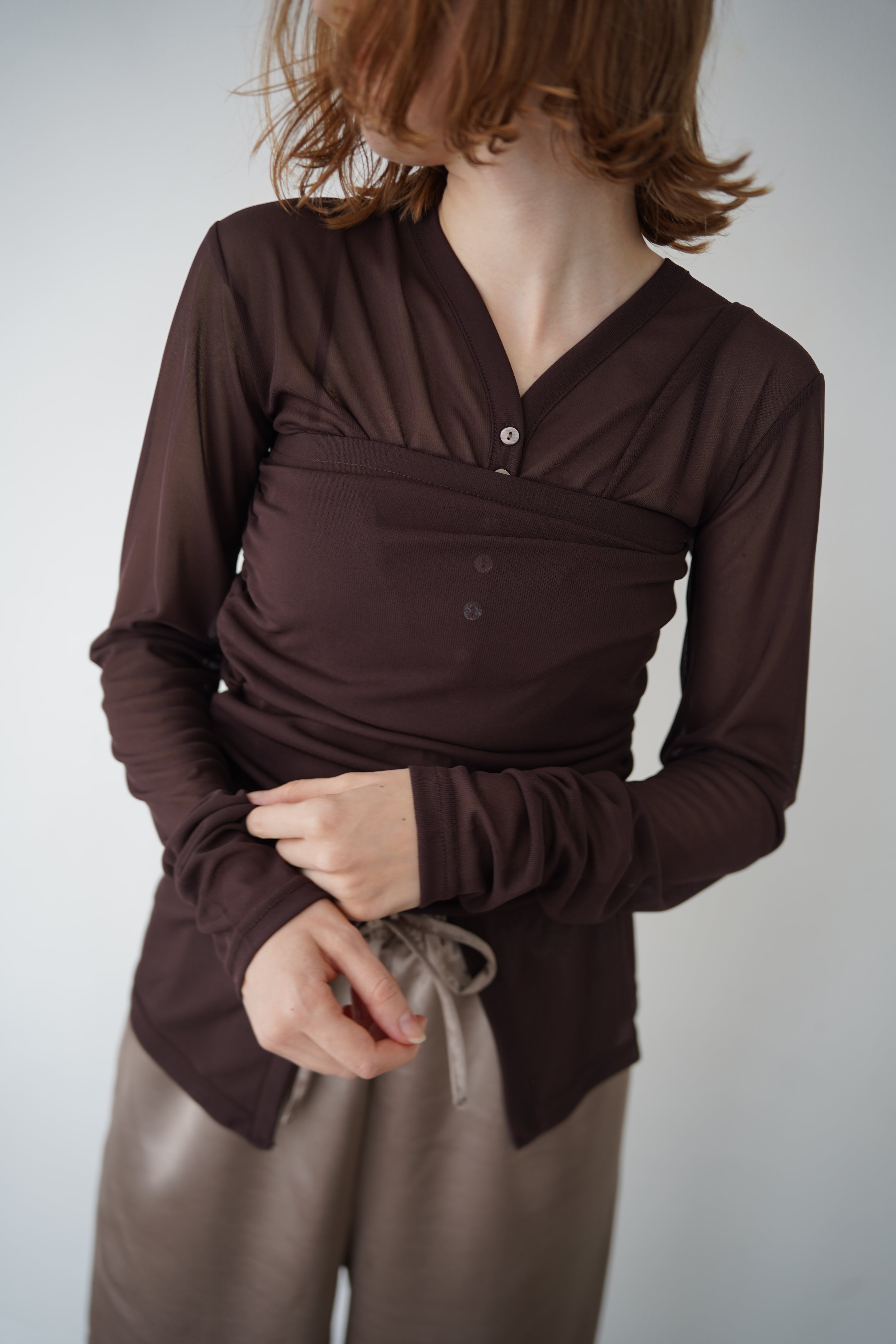 Sheer bustier cardigan