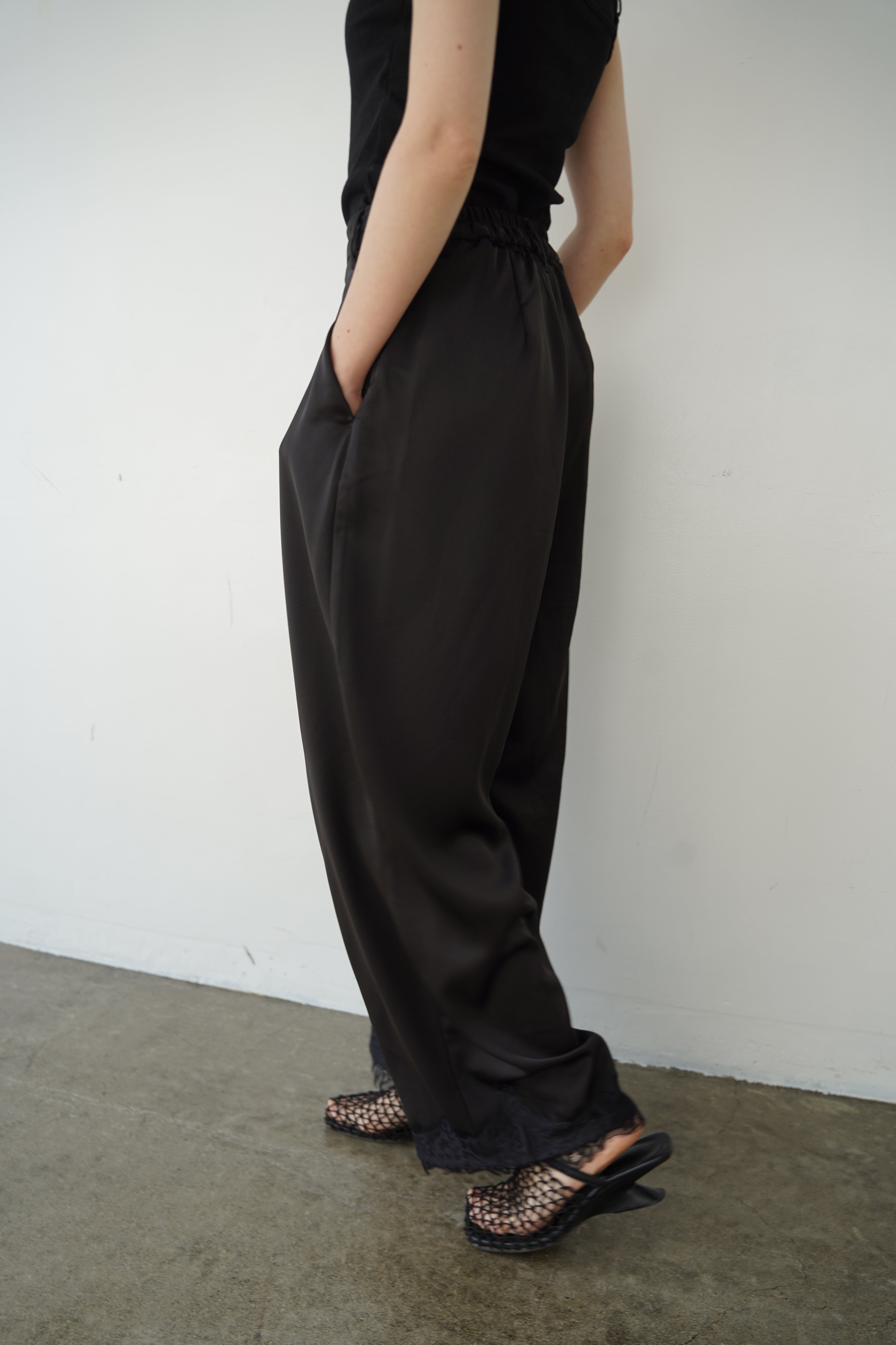 【SET】Race satin pants