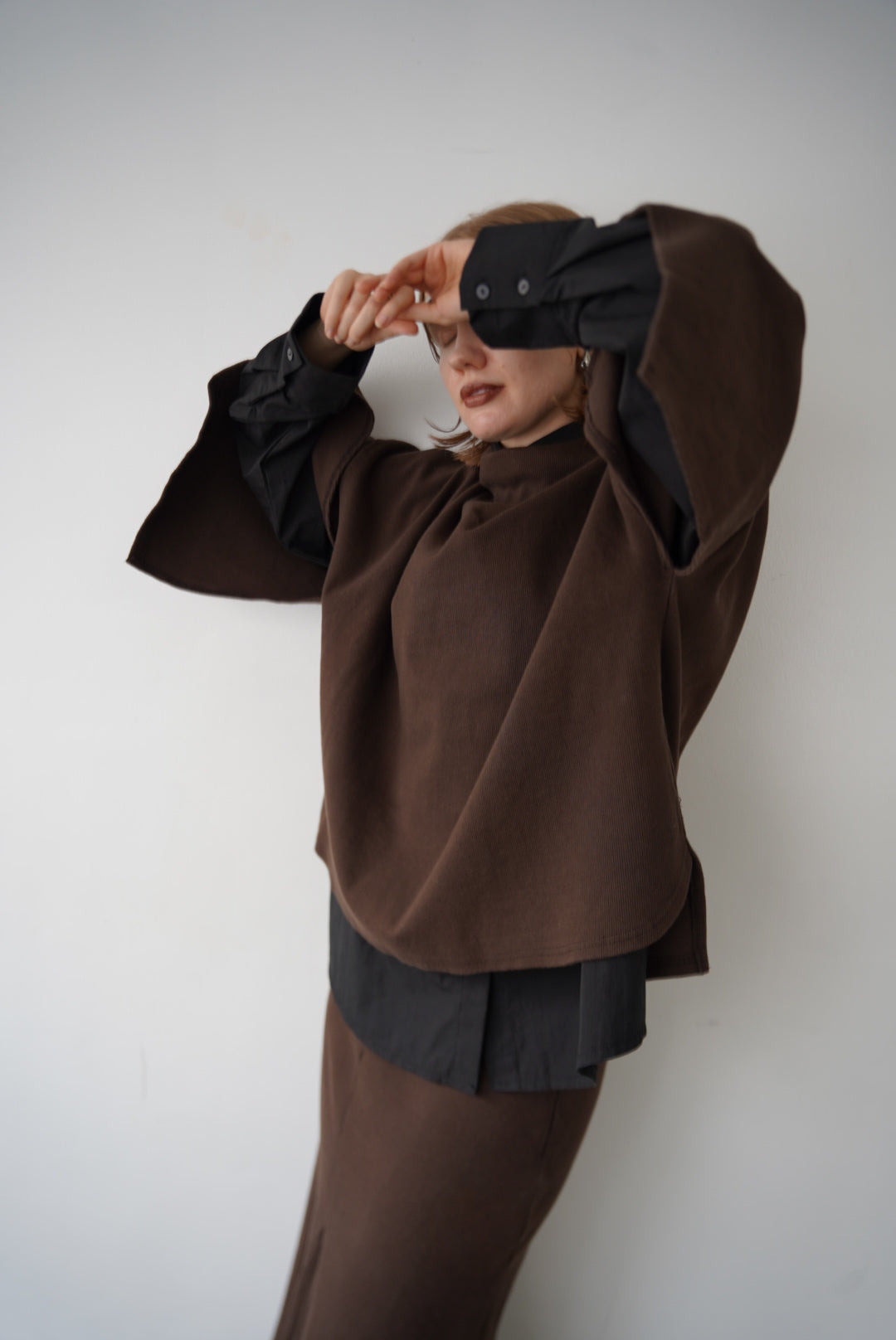 Bottle neck  poncho tops