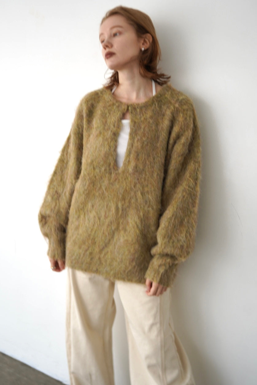 Deep skipper mohair knit