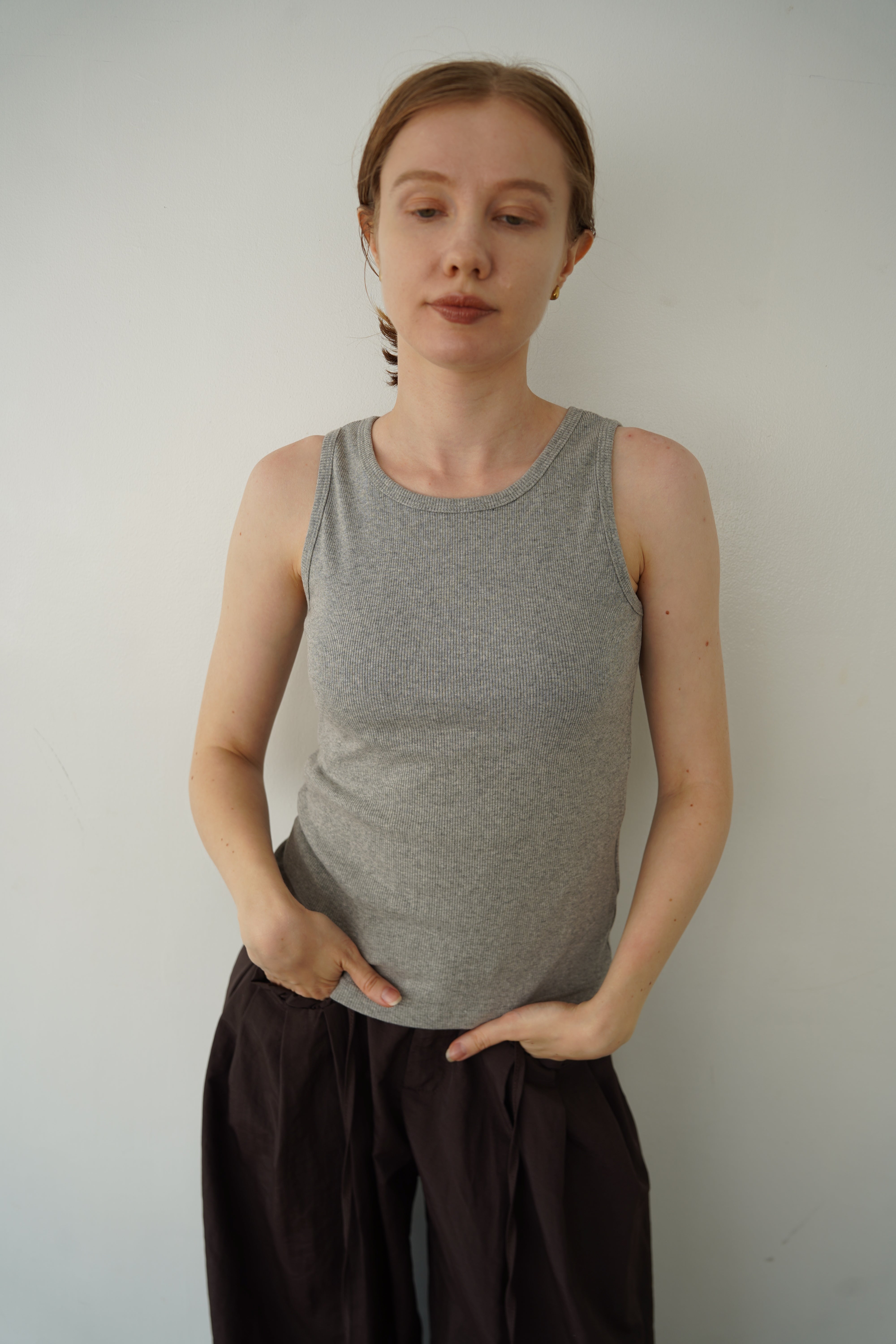 2WAY button tank top